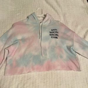 Anti social social club cropped hoodie